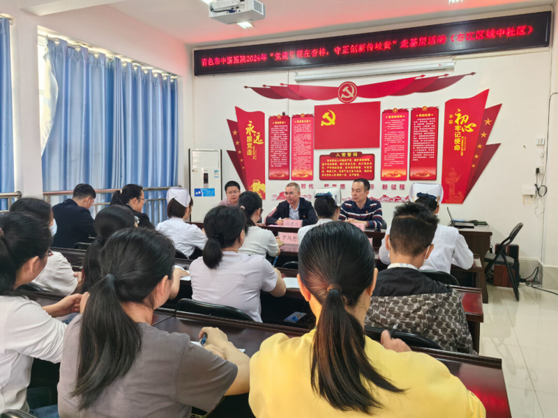 【党建引领】百色市中医医院开展“党建引领在杏林，守正创新传岐黄”活动（城中社区站、四塘卫生院站）